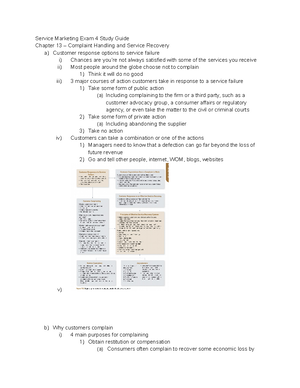 Service Marketing Exam 1 Study Guide - SPRING 2021 MKTG 4290-01/02 SERVICES MARKETING Chapters 1 ...