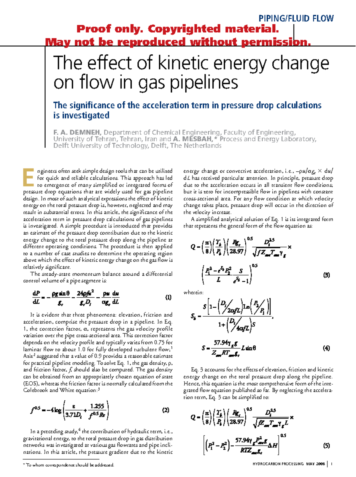Articulo GN - the effect of kinetic energy change on flow in gas ...