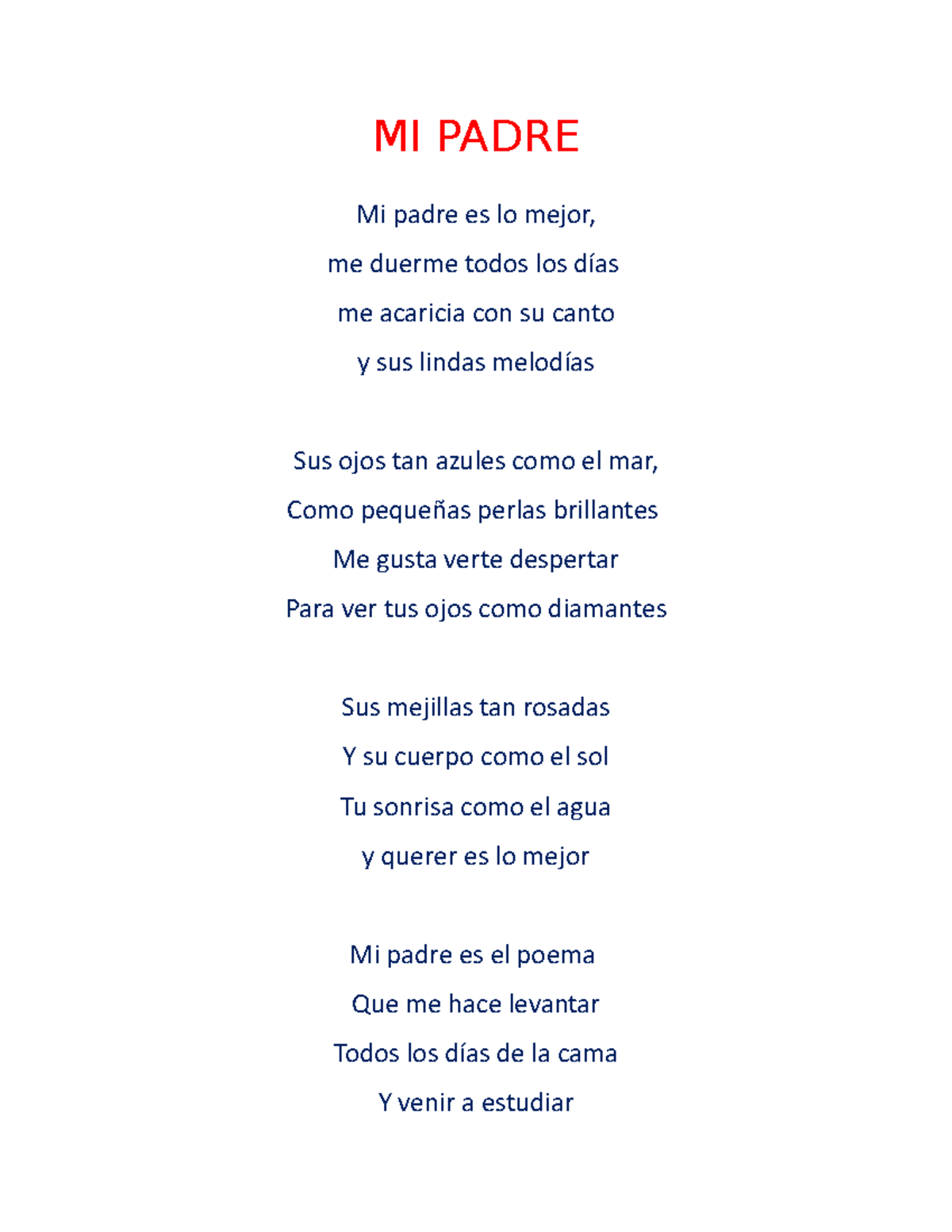 Actualizar 53+ imagen poema de mi padre