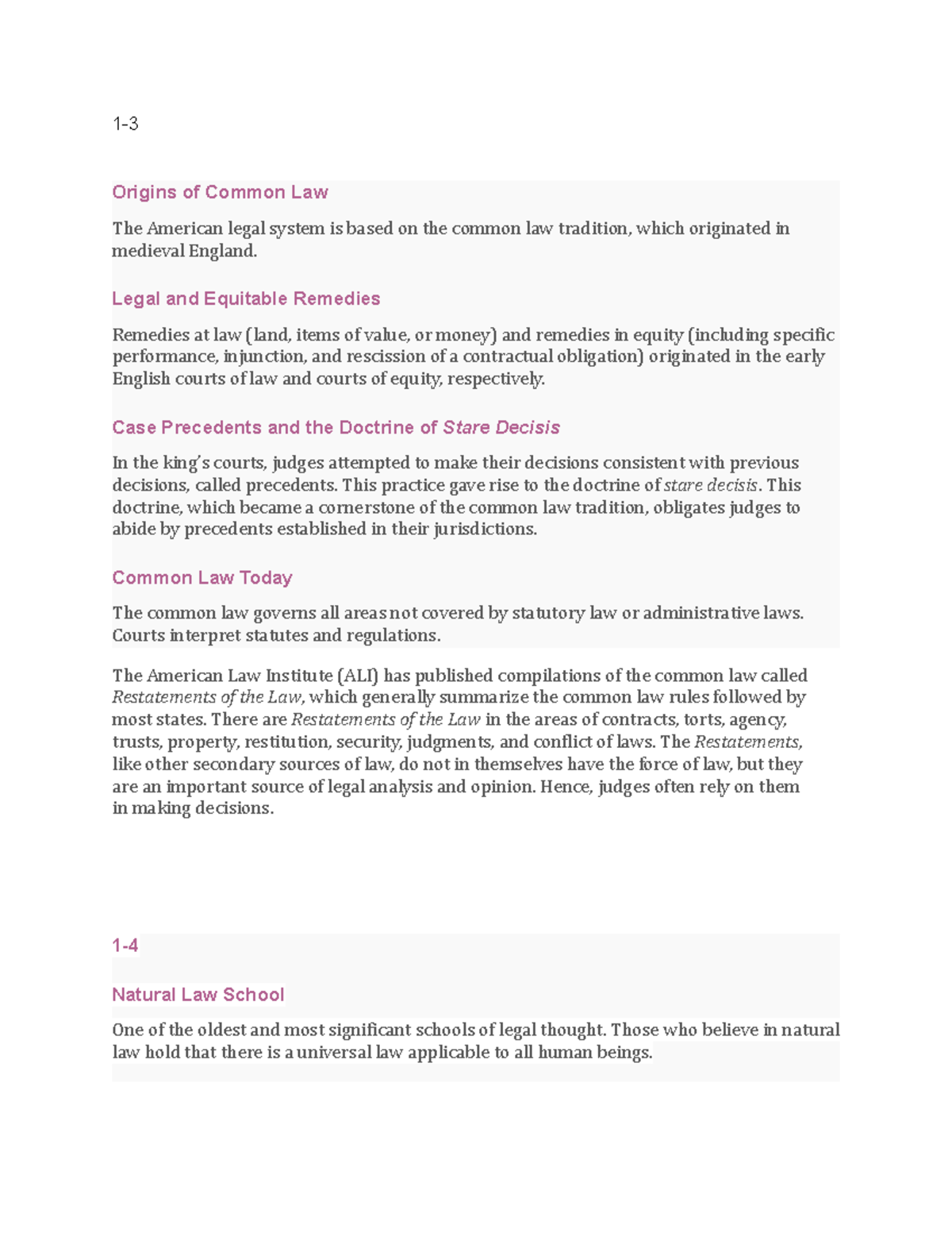 finance-240-textbook-chap-1-4-1-origins-of-common-law-the-american