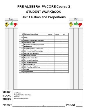Gr 7 WB 5 - MATH RESOURCES - PRE ALGEBRA – PA CORE – COURSE 2 STUDENT ...