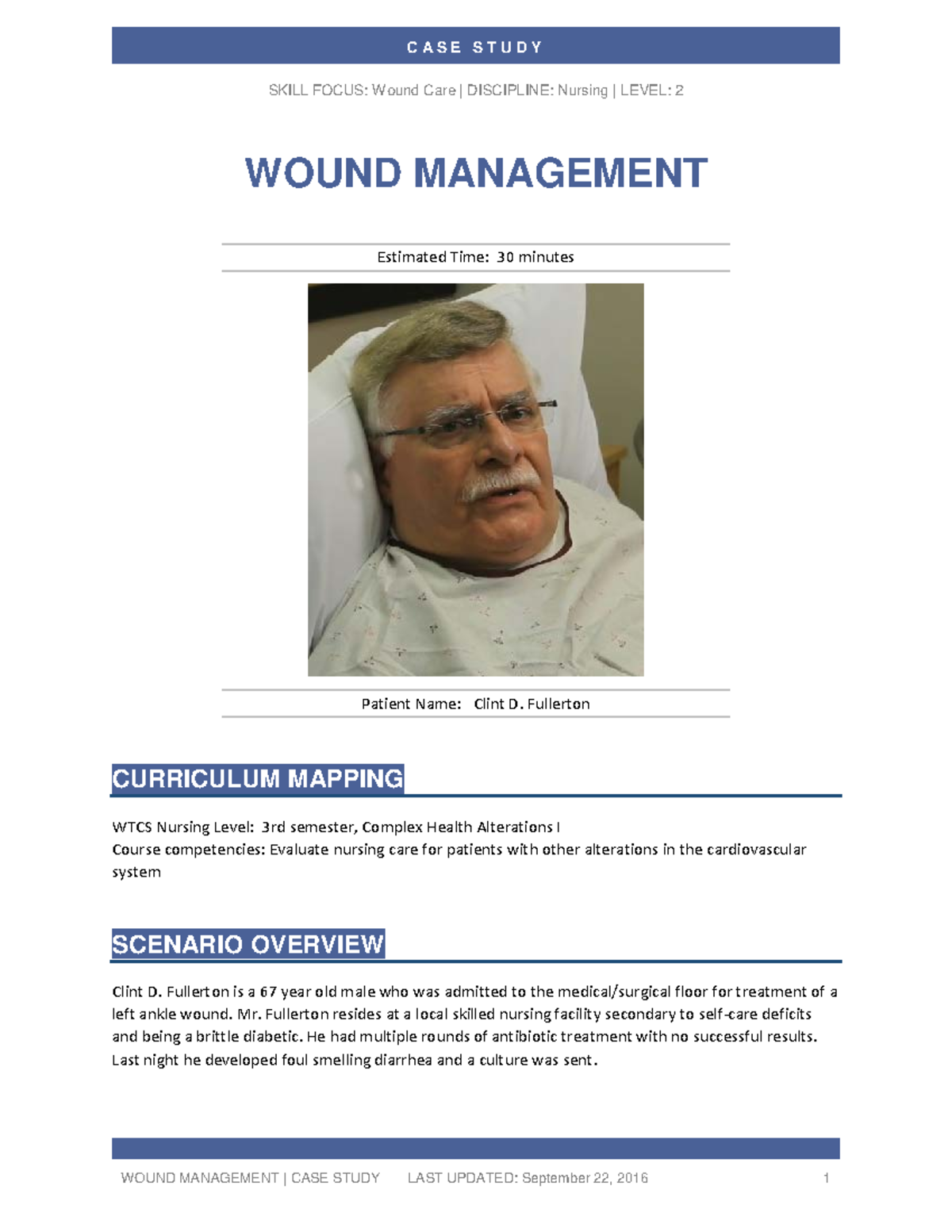 case study in wound management