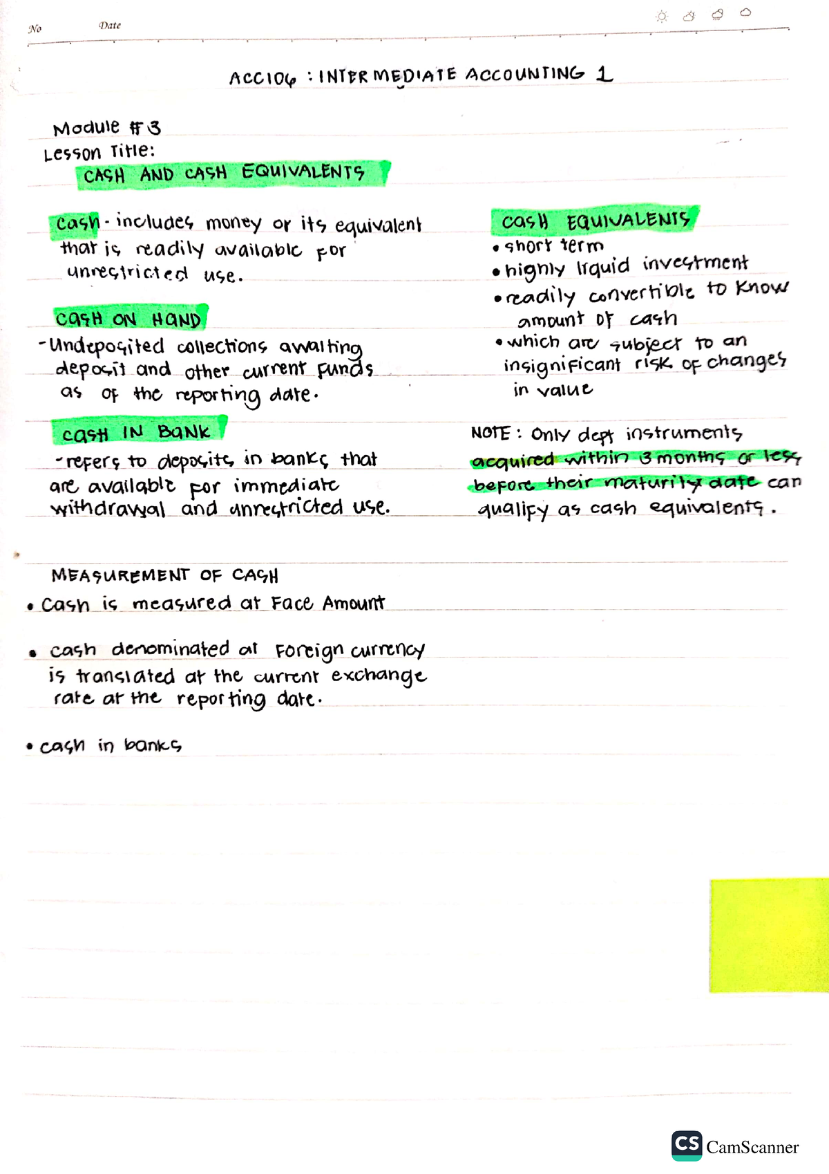 Intermediate Accounting 1 - B.S. Accountancy - Studocu