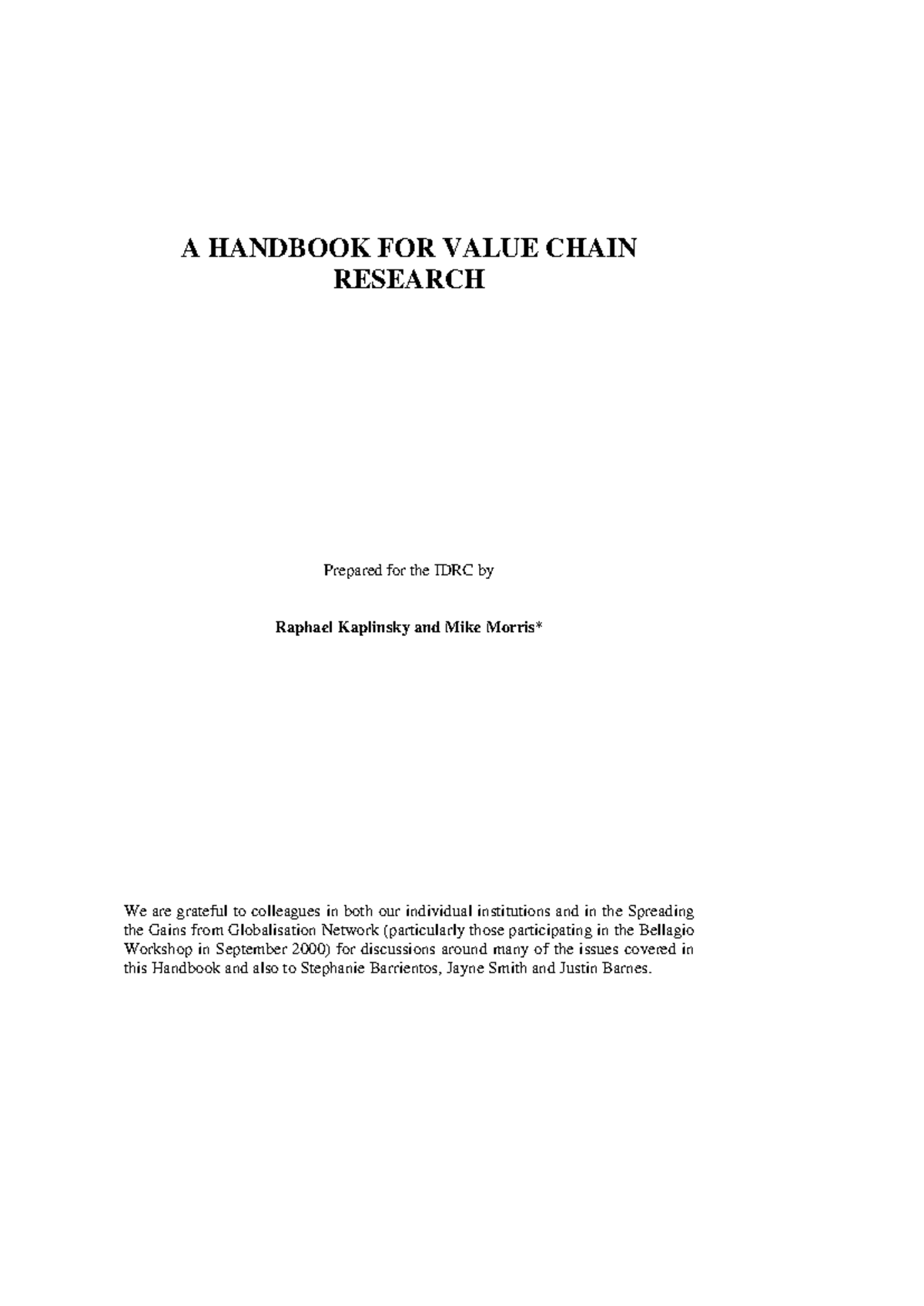 Best A Handbook for Value Chain Research - A HANDBOOK FOR VALUE CHAIN ...