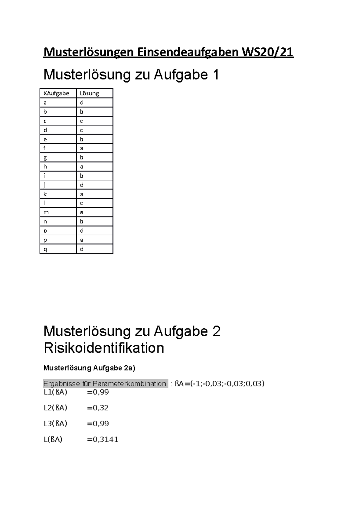 Musterlösungen Einsendeaufgaben WS20 21 - Musterlösungen ...