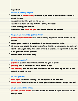 Economics 101 Chapter 4 Review Notes - Chapter 4 summary i. demandis ...