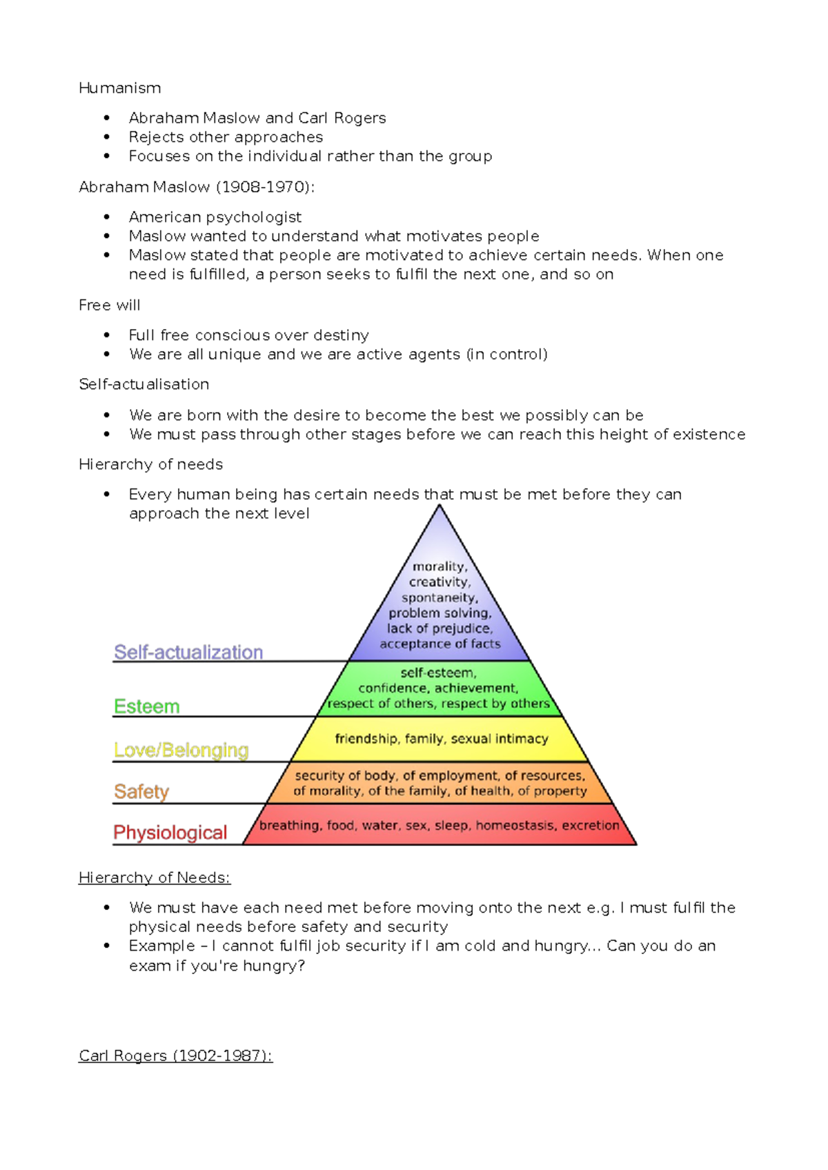 Humanism - about the humanistic psychological perspective - Humanism ...