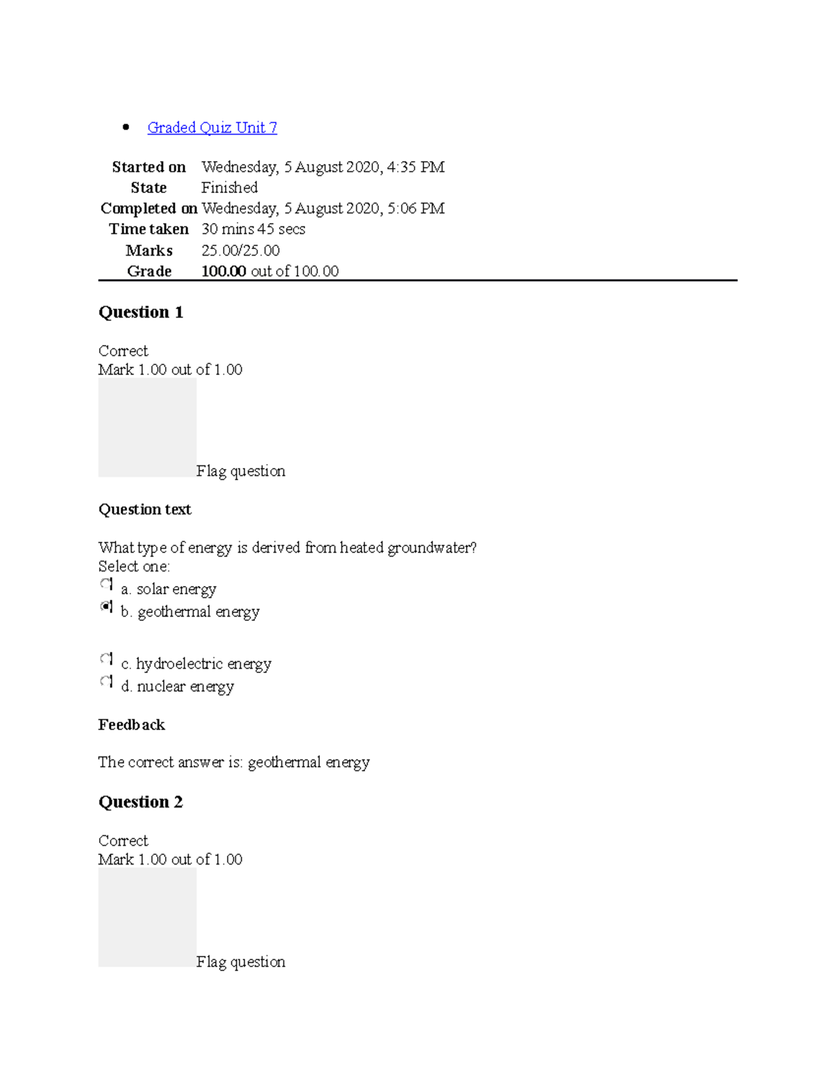 Environment Science 1301 Graded Quiz Unit 7 - Graded Quiz Unit 7 ...