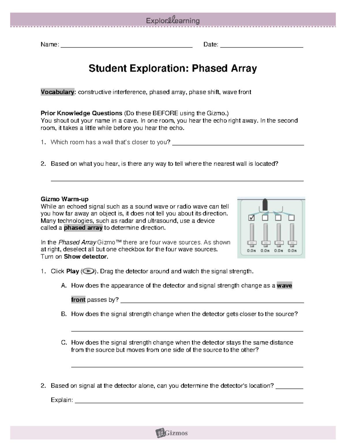 Phased Array SE - Assignment for students of Grade 12 who opted physics ...