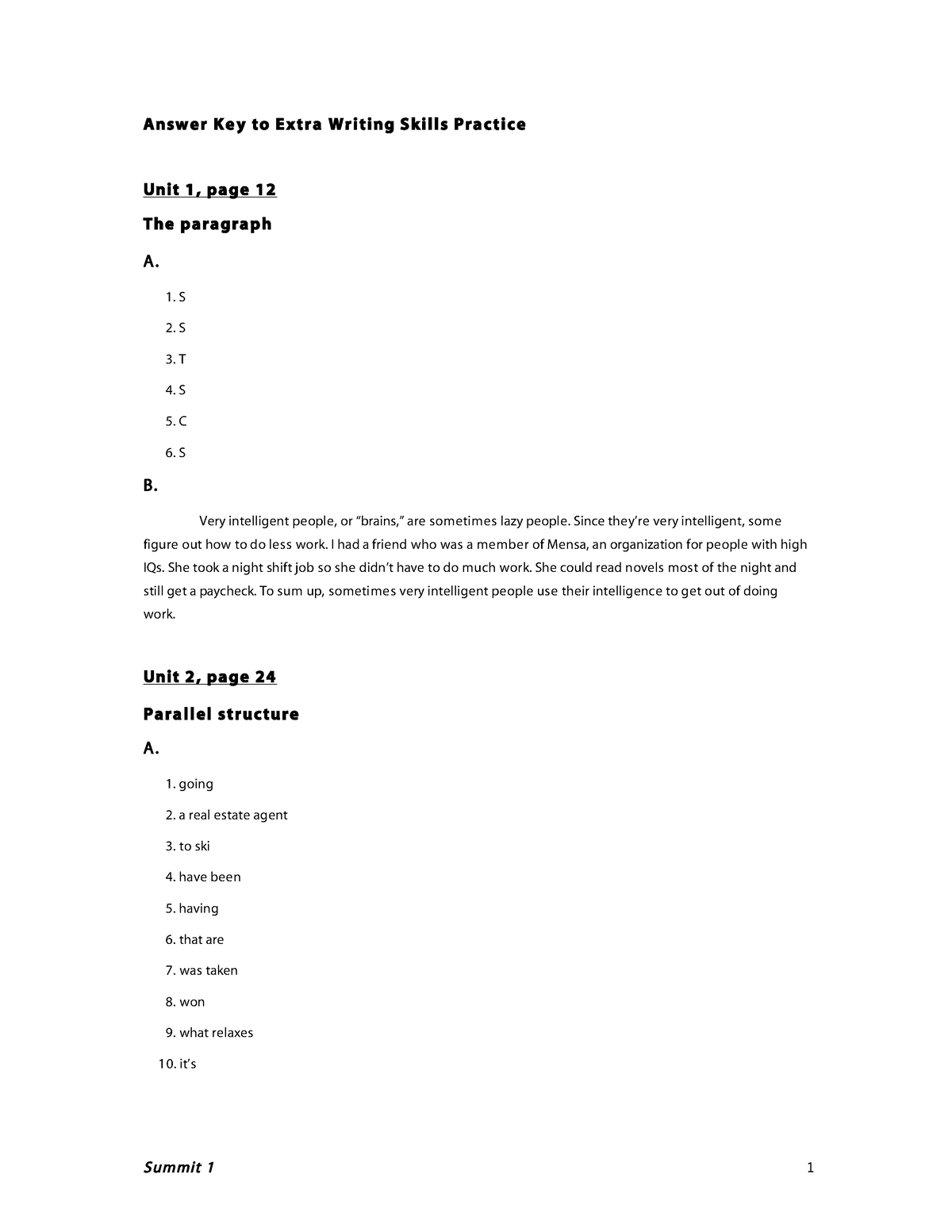 answer-key-writing-skills-answer-key-to-extra-writing-skills-practice