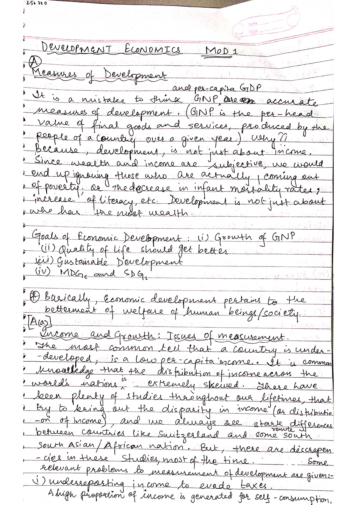 Development Economics Notes (all 4 modules) - Studocu