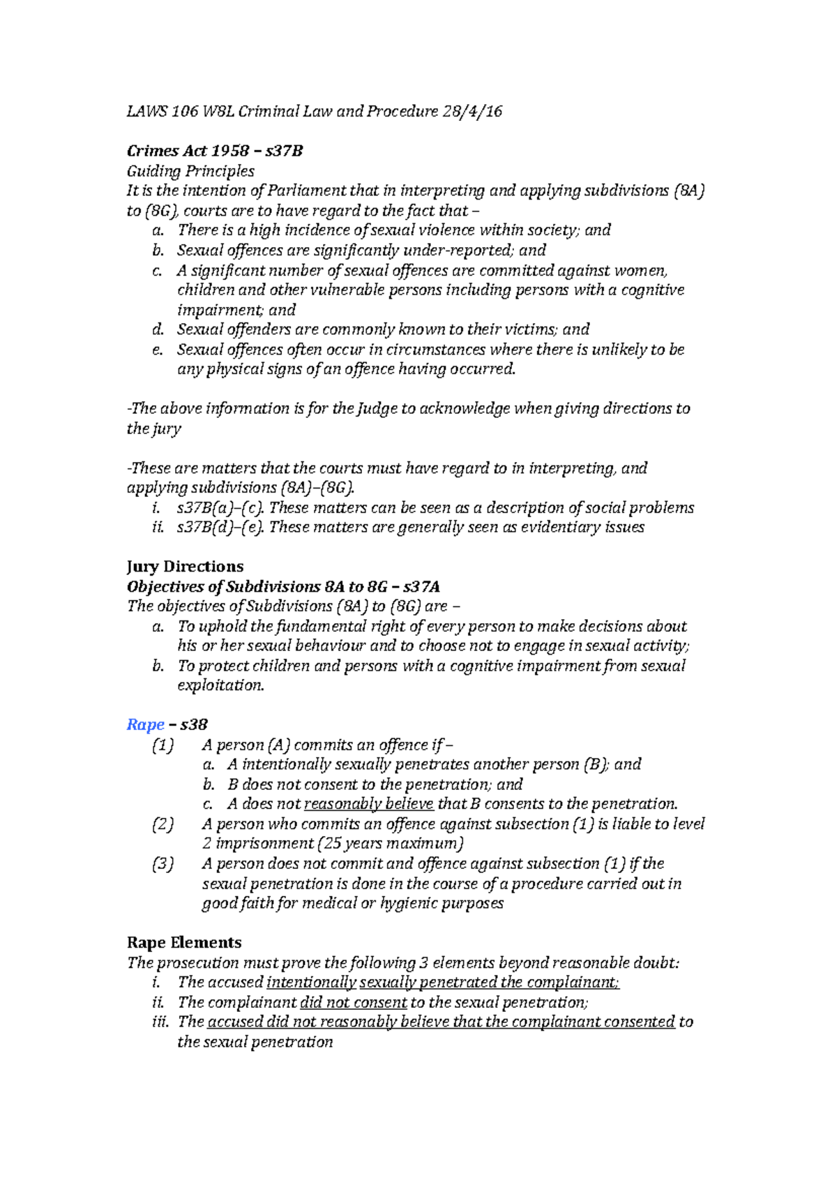 laws-106-w8l-sexual-offences-laws-106-w8l-criminal-law-and-procedure