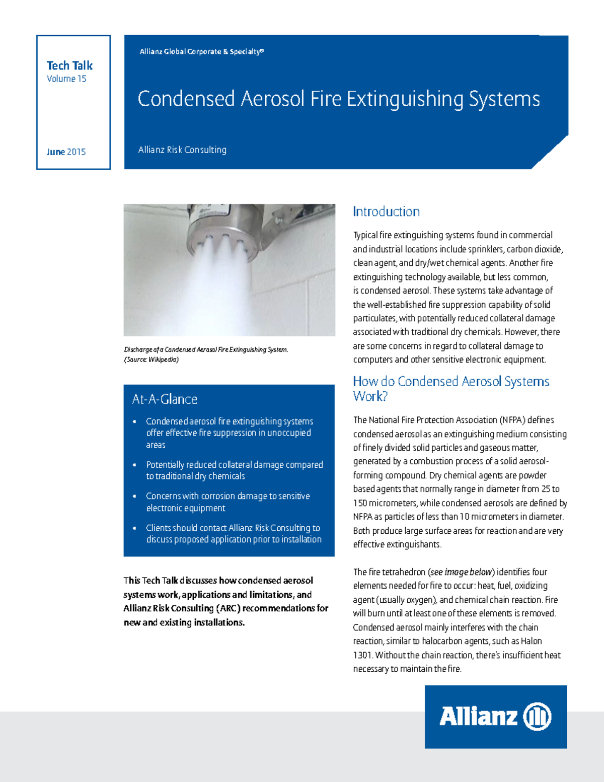 Condensed Aerosol Fire Extinguishing Systems - This Tech Talk discusses ...