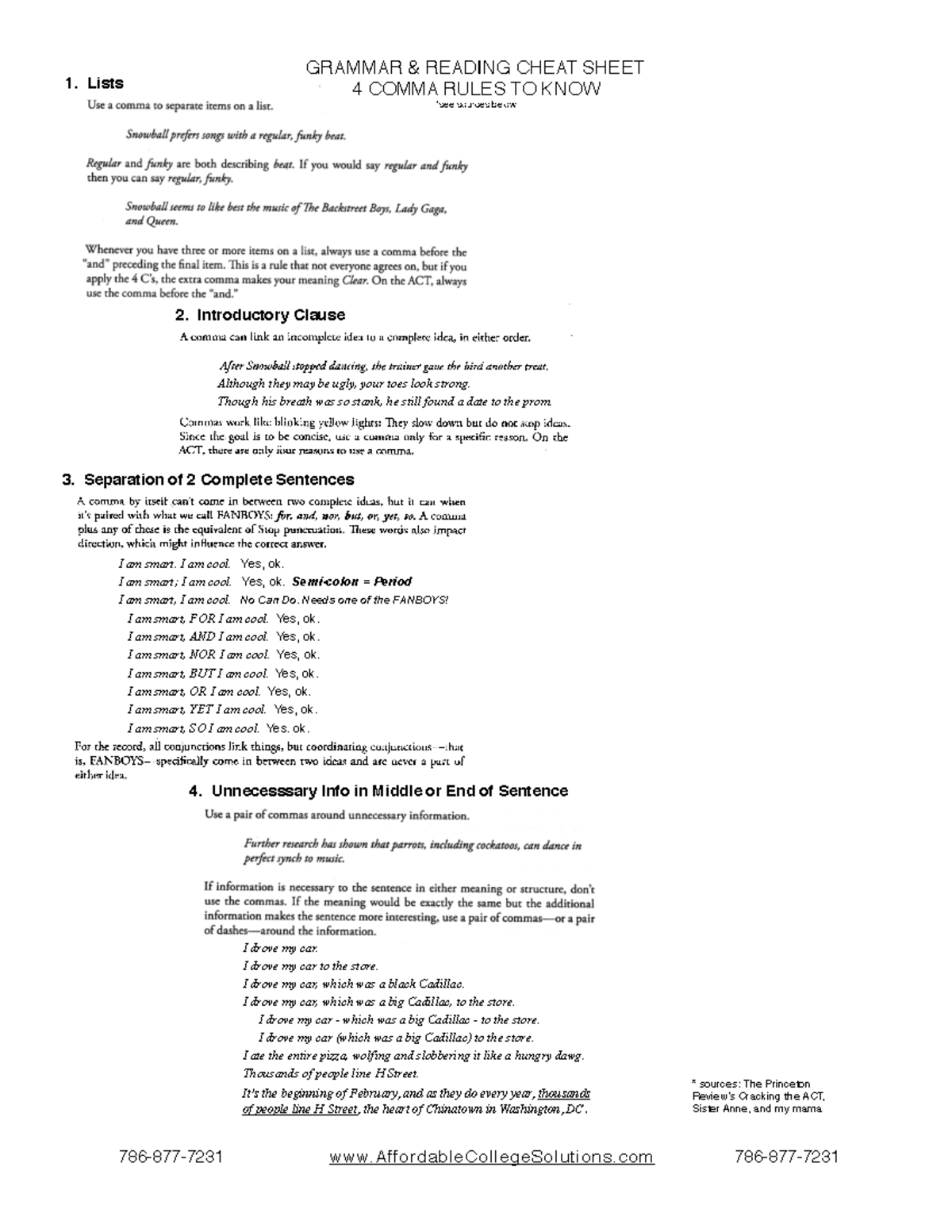 Sat act grammar cheat sheet 1 grammar reading cheat sheet i drove