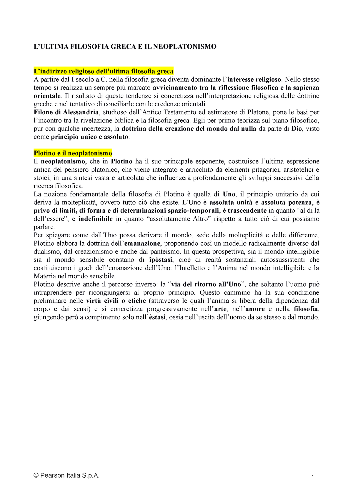 La Filosofia di Plotino e il Neoplatonismo - Libro