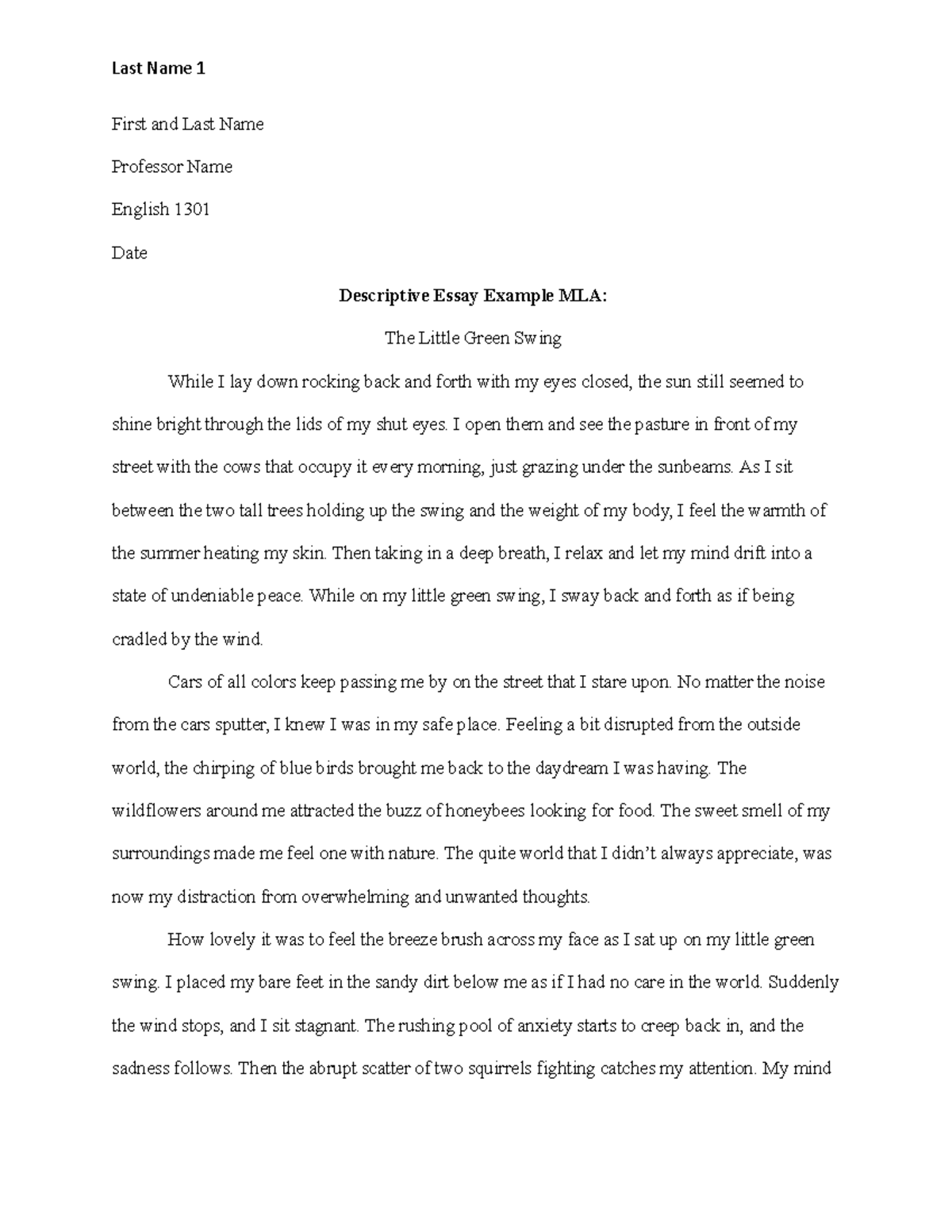 last name essay