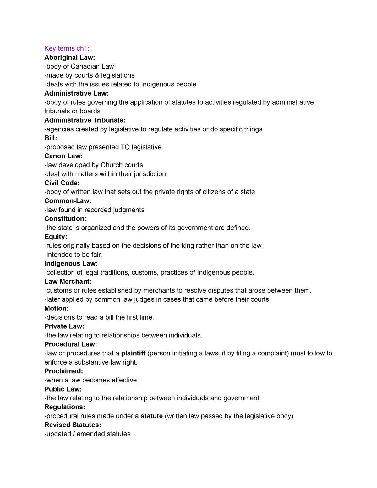 adms-2610-chapter-1-key-terms-key-terms-ch1-aboriginal-law-body-of