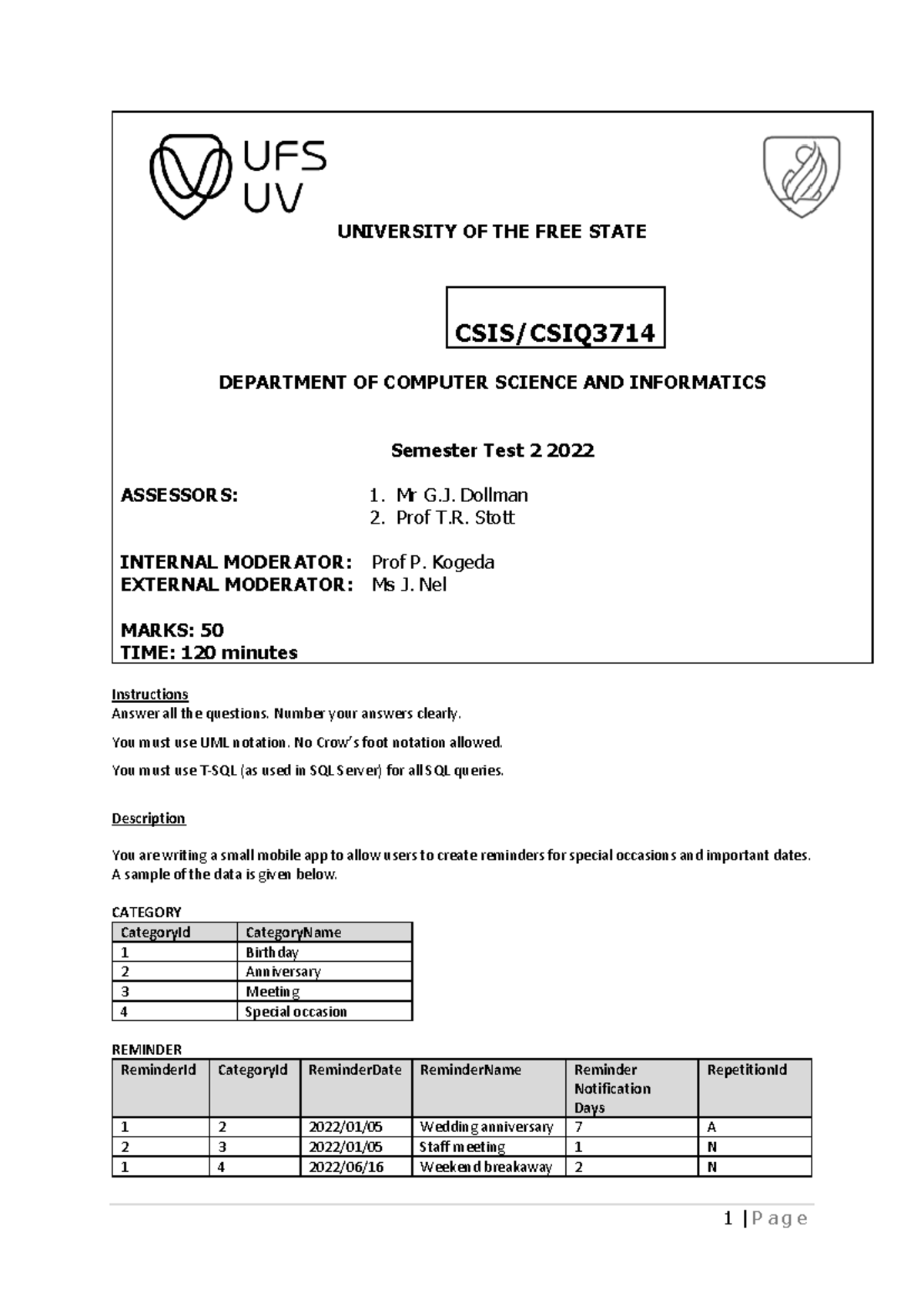 3714 ST2 2022 Memo - Strategic Management - UNIVERSITY OF THE FREE ...