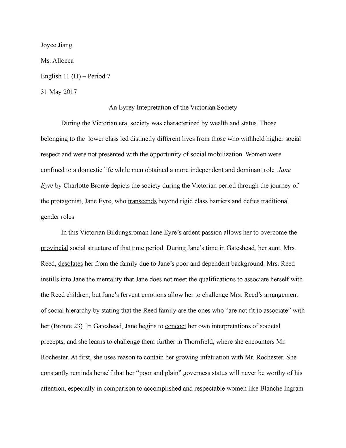 Реферат: Passion In Jane Eyre Essay Research Paper
