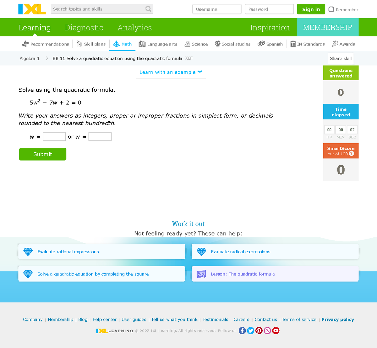 IXL  Expressions and equations