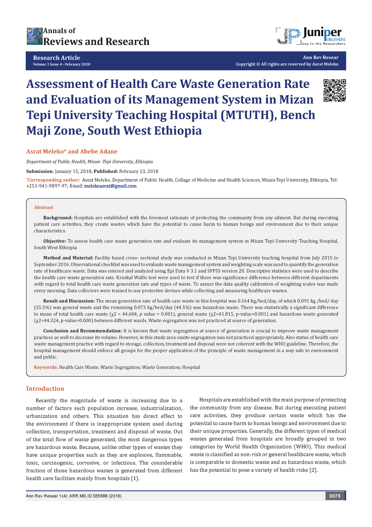 primary healthcare research article