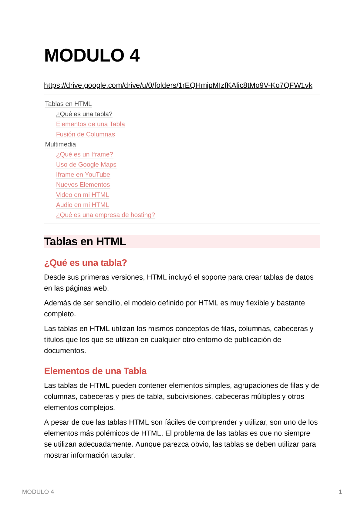 HTML: Fundamentos Web - Modulo 4 - MODULO 4 - Studocu