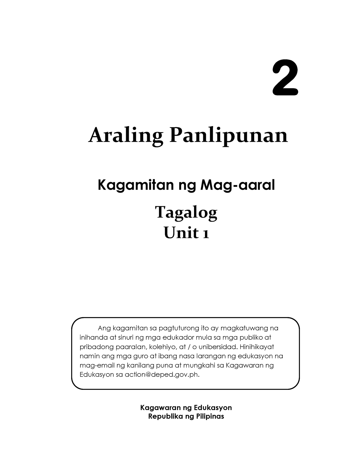 araling panlipunan essay tagalog