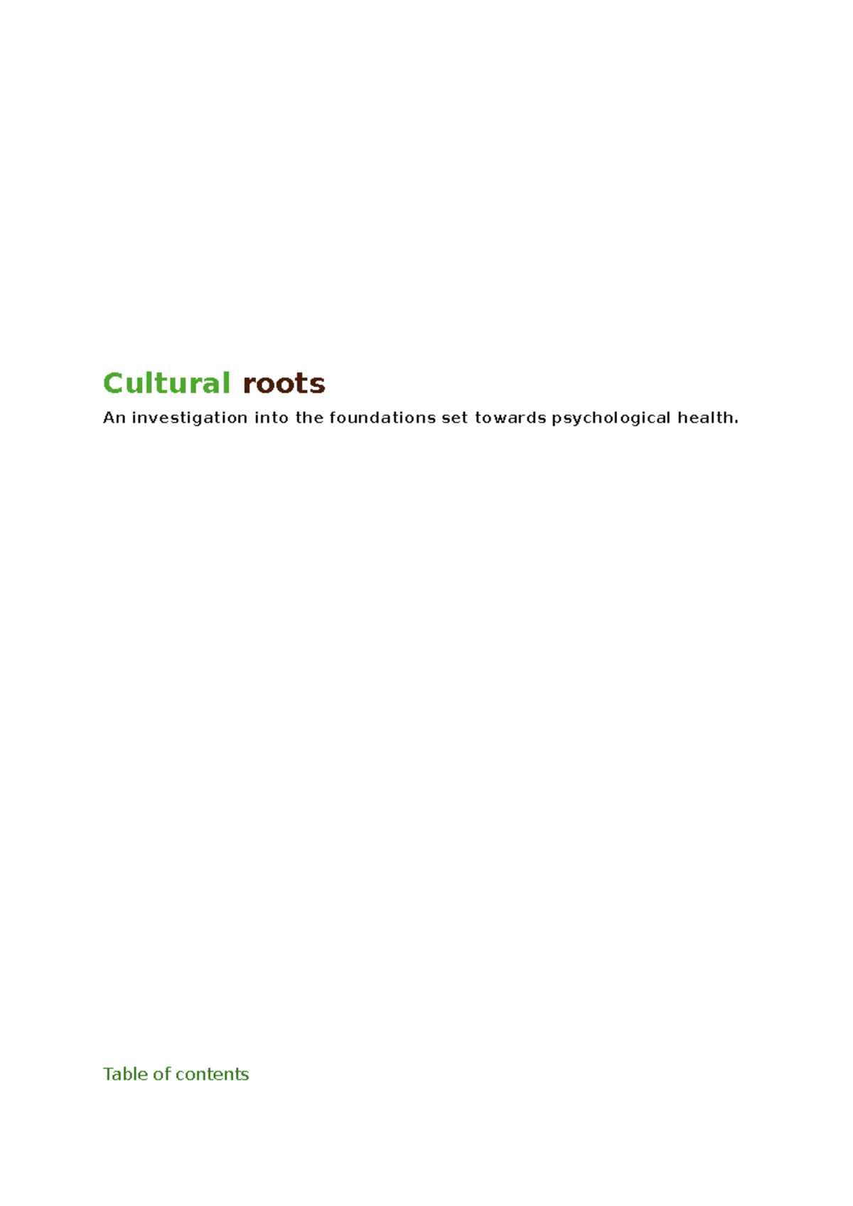 Cultural roots - Draft of my PIP layout/ most info on chapters page is ...
