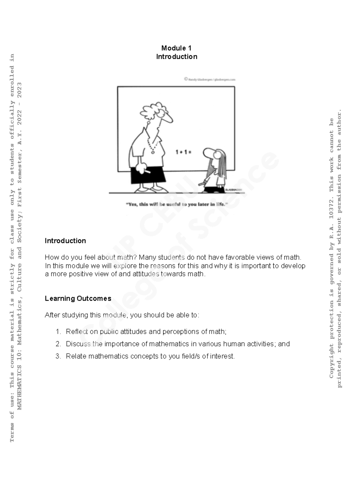 MATH 10 Module 1 Introduction - Module 1 Introduction Introduction How ...