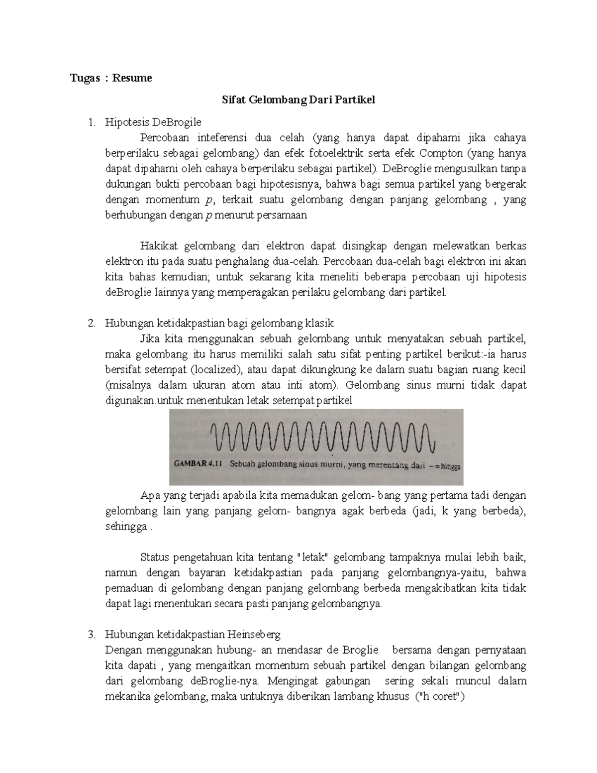 Tugas Resume Sifat Gelombang Dari Partikel - Tugas : Resume Sifat ...