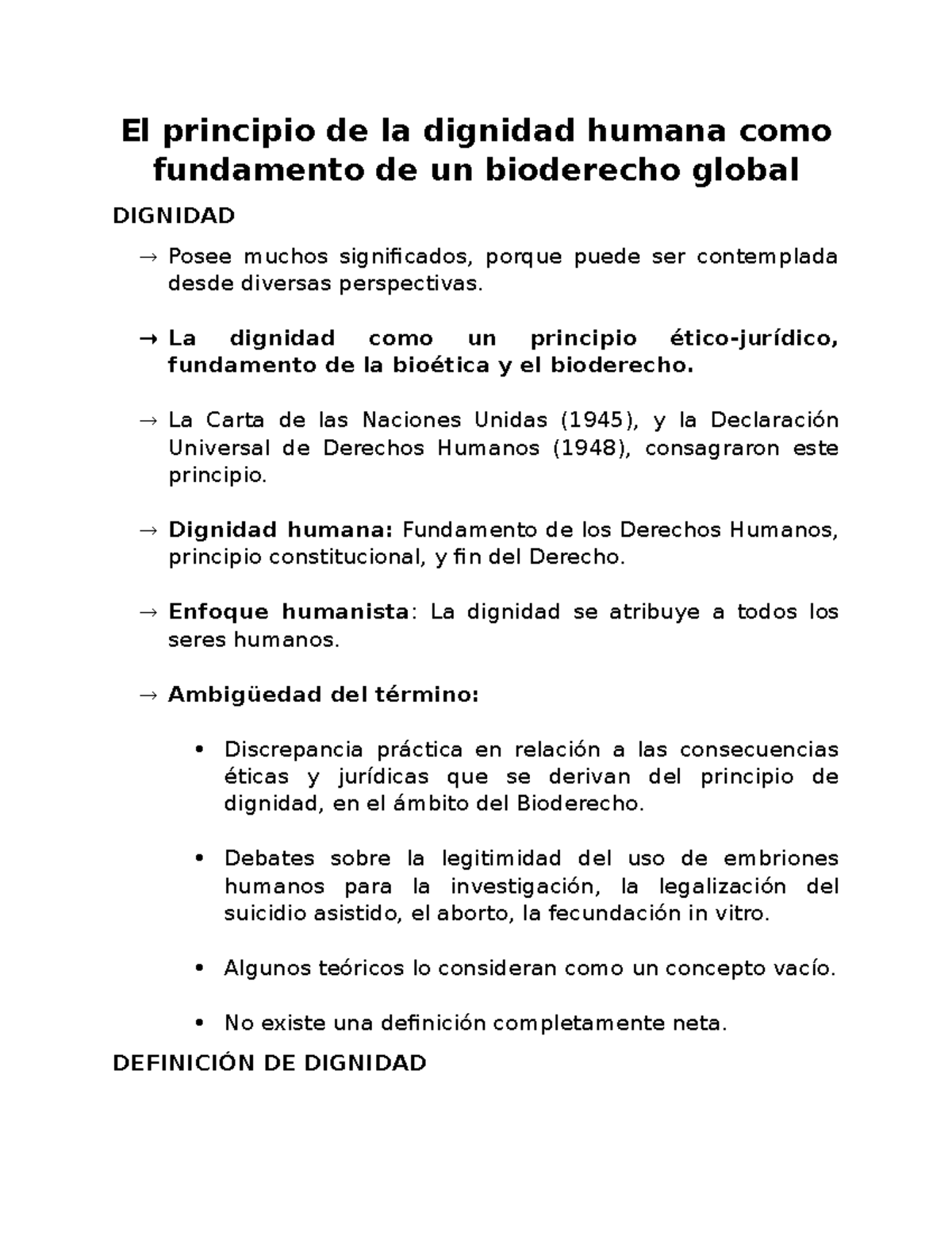 Principio De Dignidad Humana El Principio De La Dignidad Humana Como Fundamento De Un