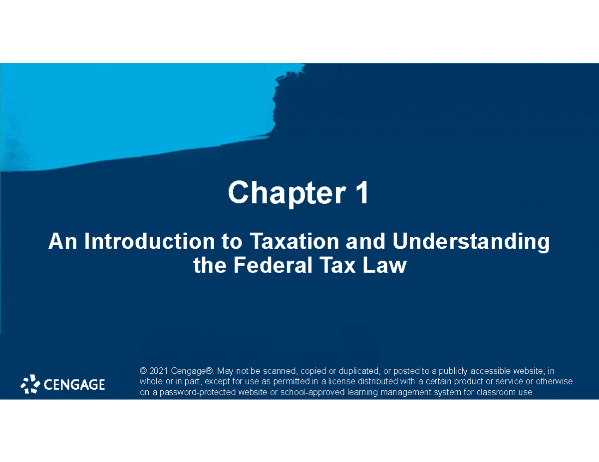 Chapter 1 Slides - Chapter 1 An Introduction To Taxation And ...