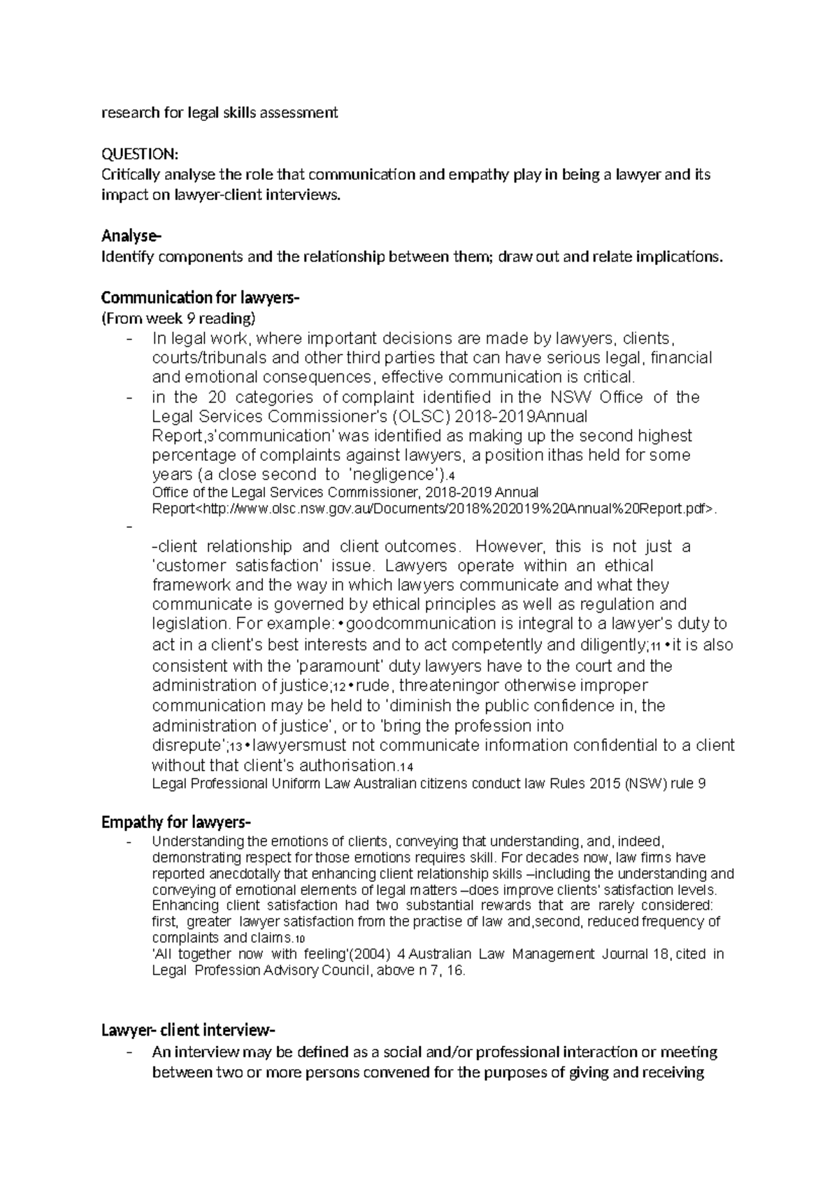 Scaffold for legal skills assessment - research for legal skills ...