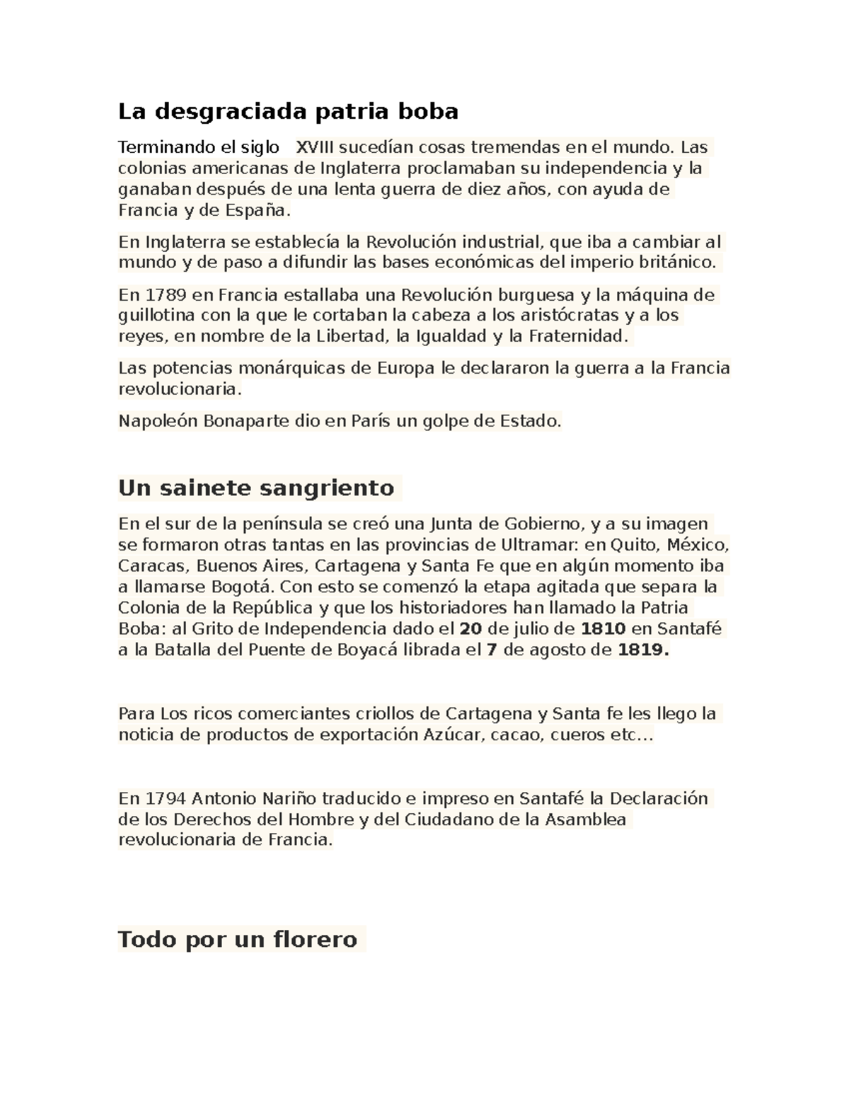 Informacion Infografia - La desgraciada patria boba Terminando el siglo ...