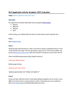 Pc103 Document W13next Steps Template Application Submission Report 