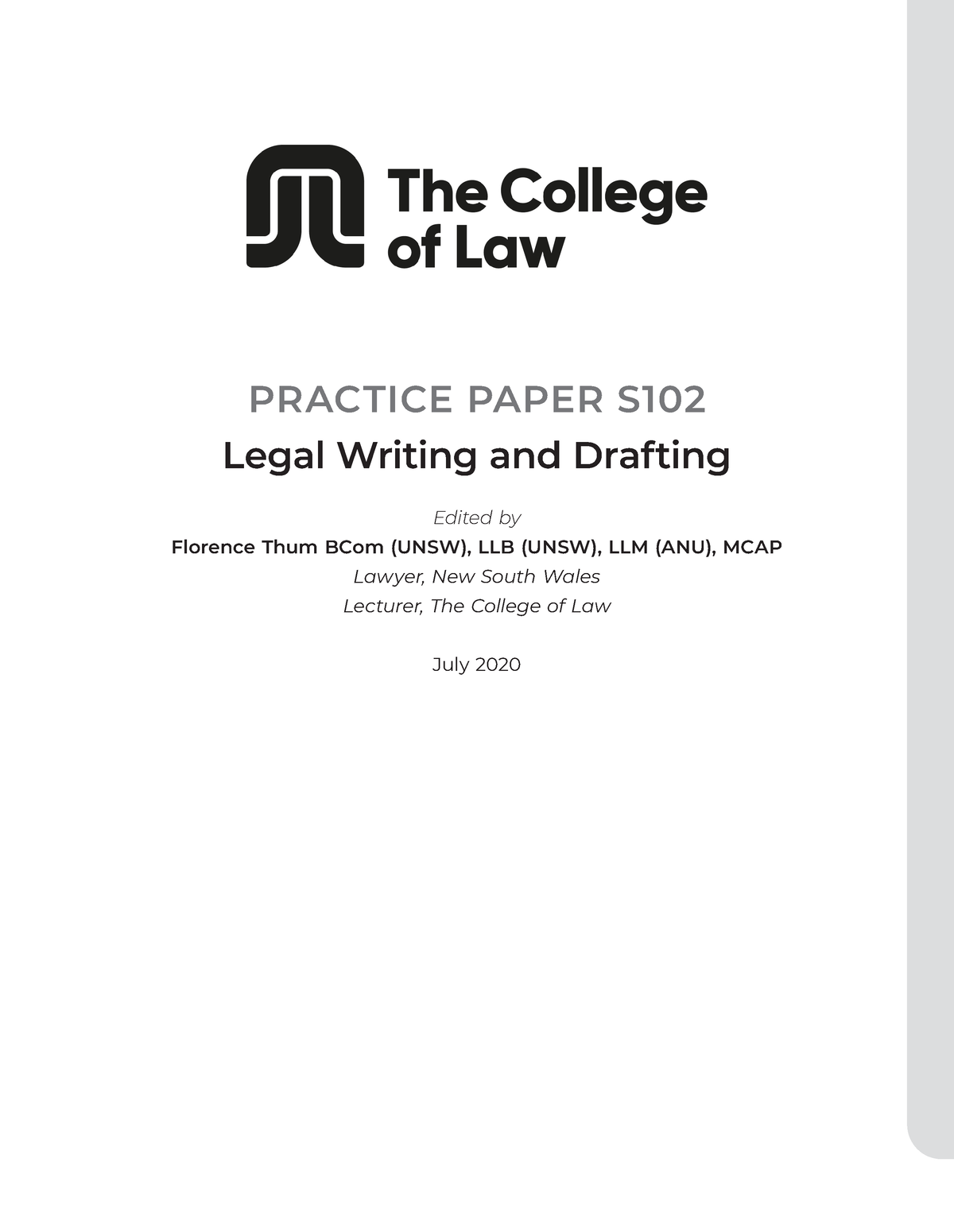 Practice Paper S102 Legal Writing And Drafting PRACTICE PAPER S Legal   Thumb 1200 1550 