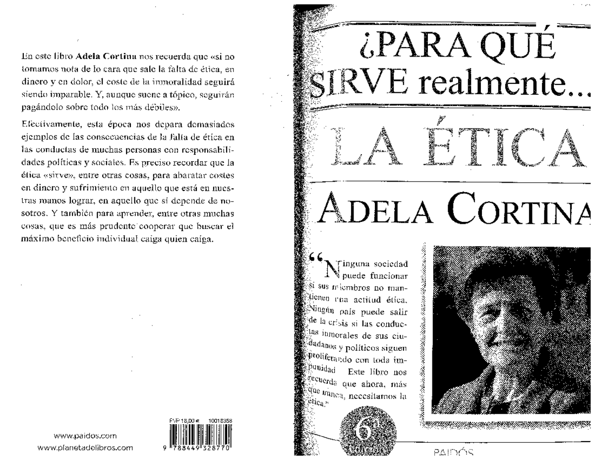 Cortina Adela 2013 Para qué sirve La Etica cap - En este libro Adela