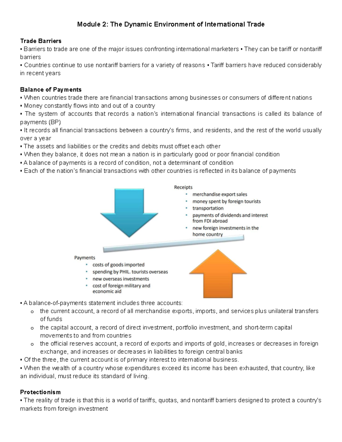 Module 2 International Marketing - Module 2: The Dynamic Environment of ...