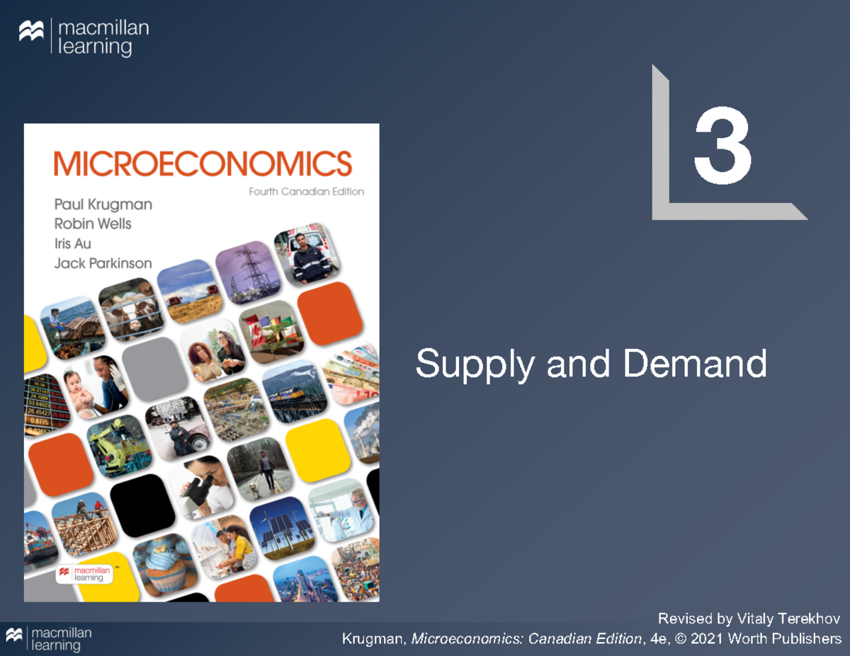 CH 3 - lecture notes - Revised by Vitaly Terekhov Supply and Demand 3 ...