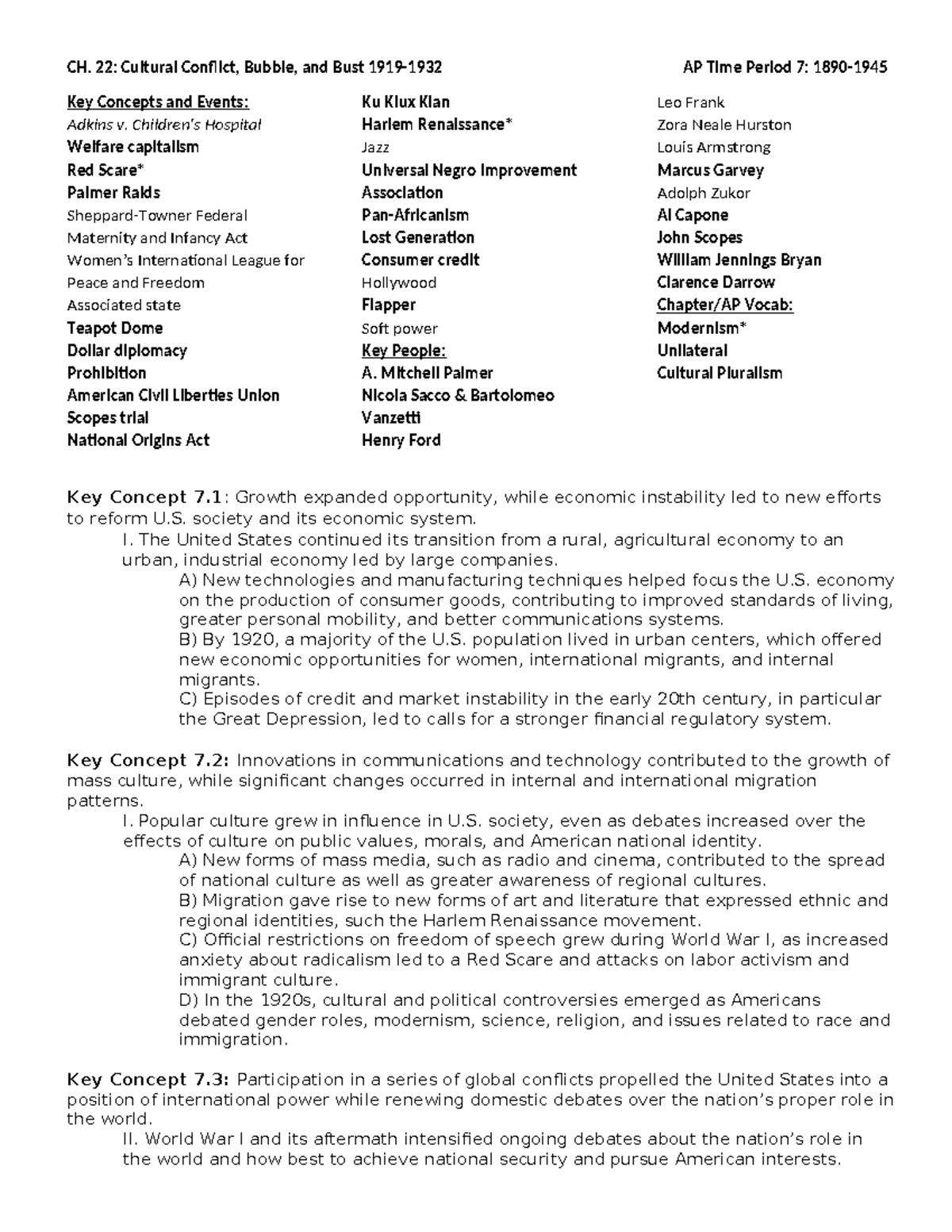 Chapter+22+Vocab - Chapter 22 period 5 vocab - CH. 22: Cultural ...