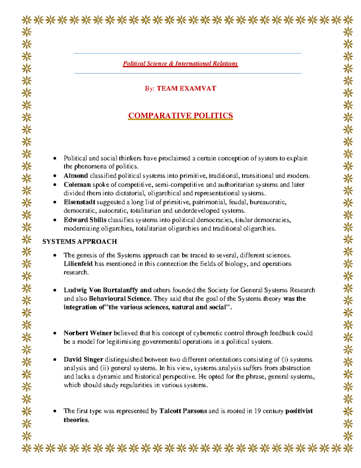 CP - Notes - Political Science & International Relations By: TEAM ...