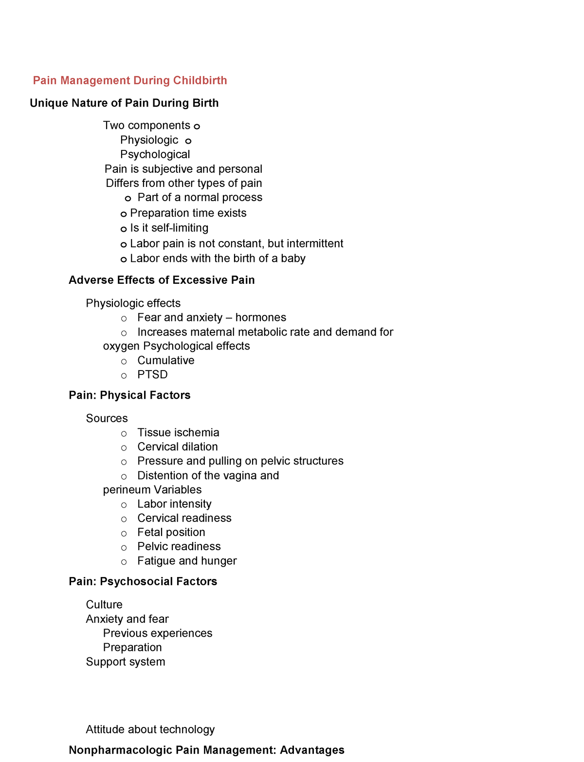 Pain Management During Childbirth - Maternal Blood Pressure Epidural ...