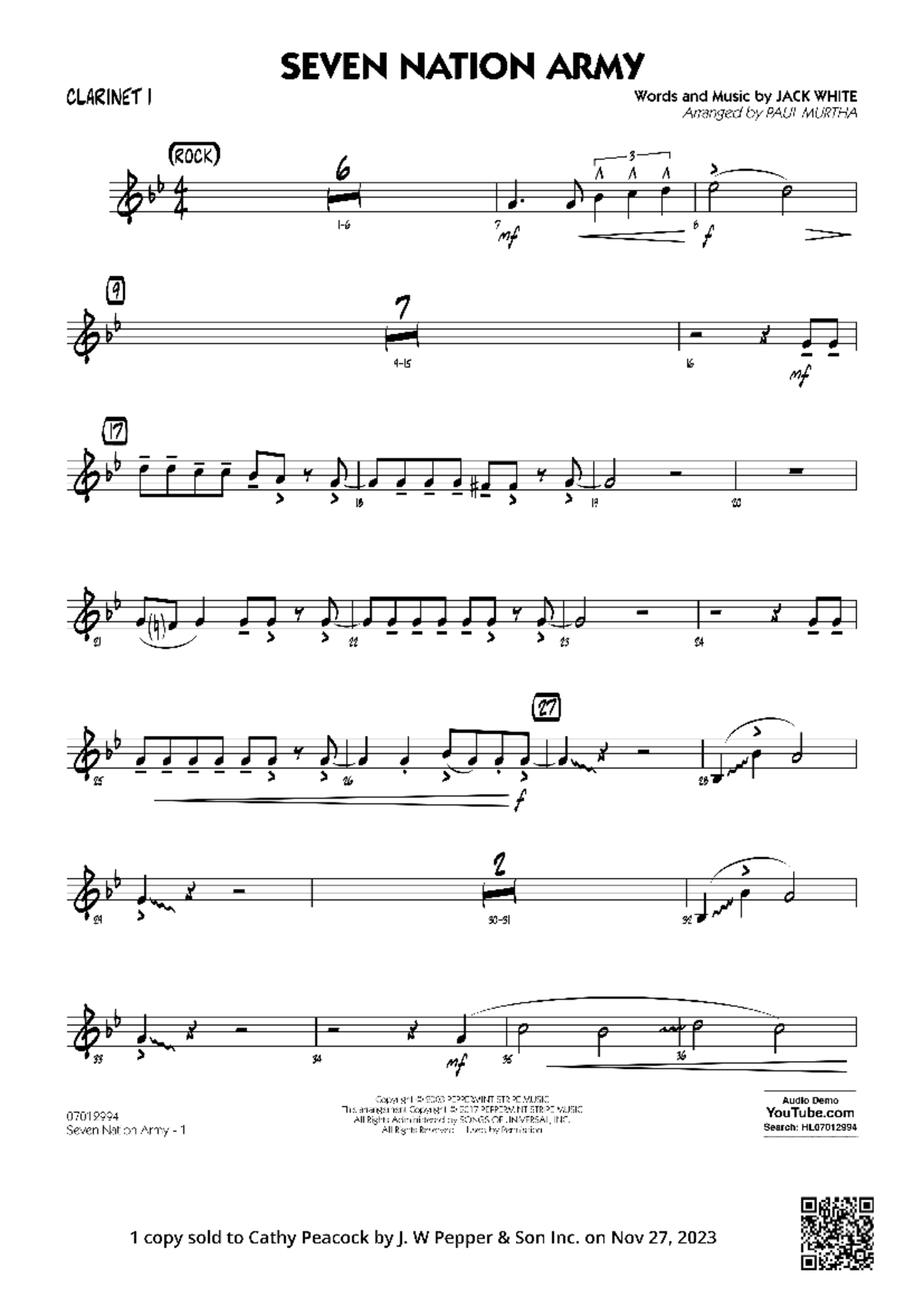 Seven Nation Army Bb 1 Studocu