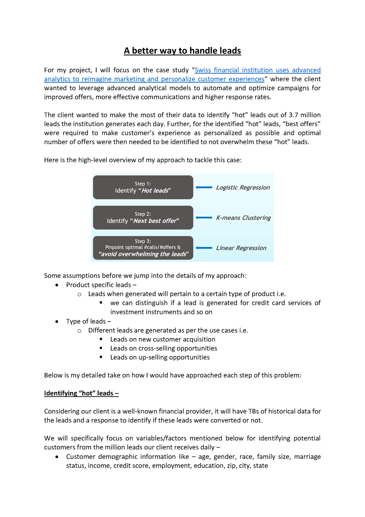 ISYE 6501 Course Project Report ISYE 6501 Tech Studocu