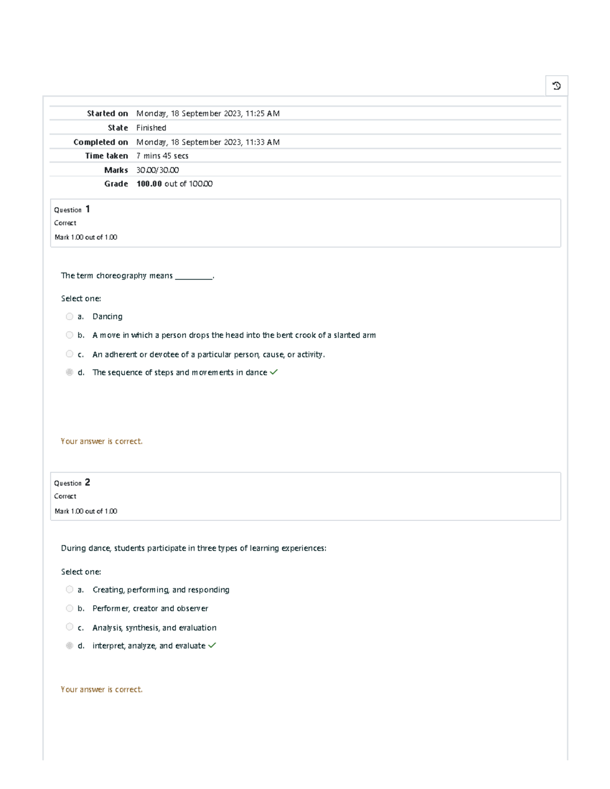 Pathfit4 prelim quiz 1 - Started on Monday, 18 September 2023, 11:25 AM ...