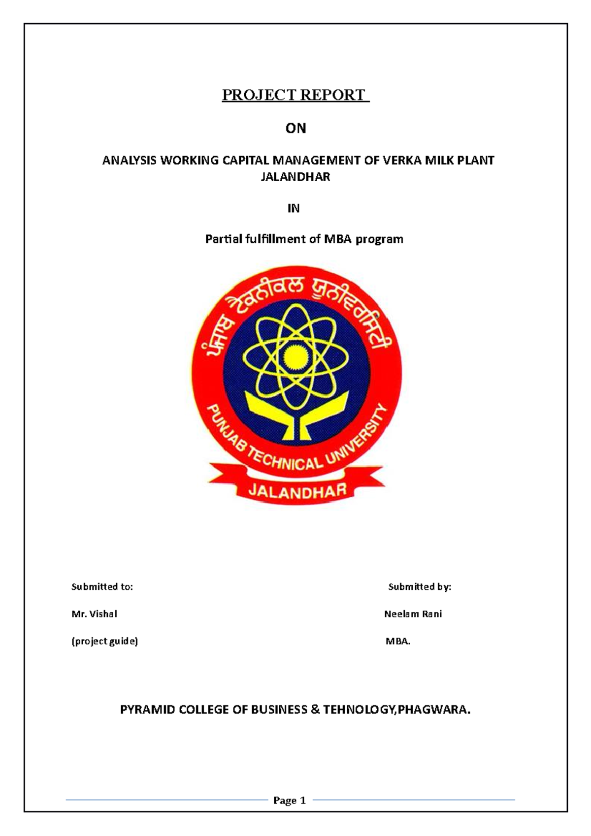 working capital management master thesis