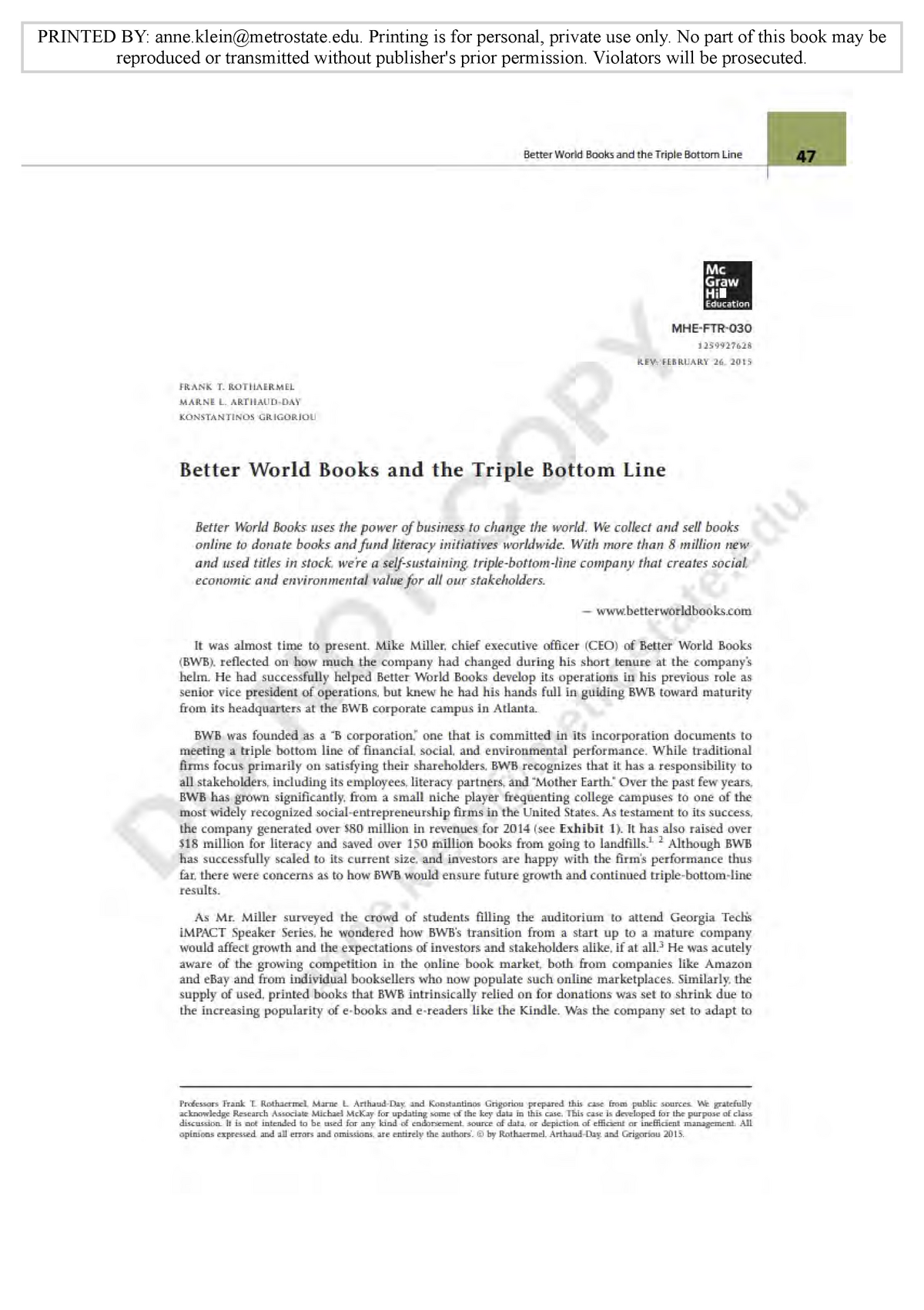 better world books case study