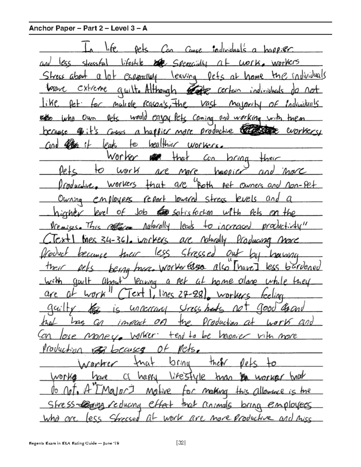 Httpswww.nysedregents Anchor Paper Part 2 Level 3 A Anchor