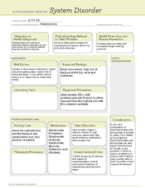 Fifth disease template systems disorder - ACTIVE LEARNING TEMPLATES ...