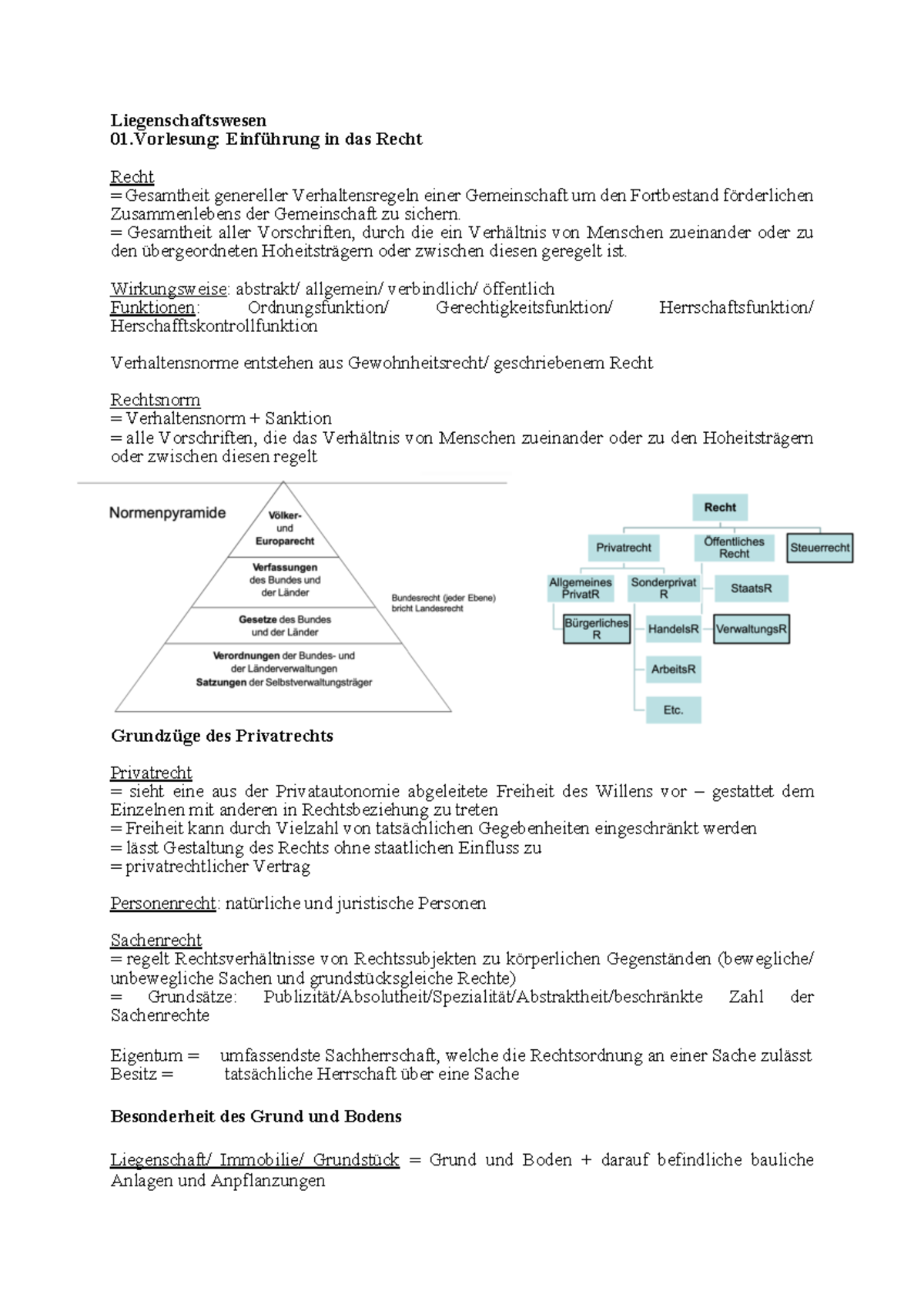 Grundlagenprojekt Liegenschaftswesen Zusammenfassung ...